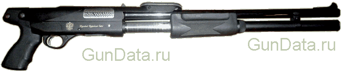 Помповое ружье ТОЗ - 194 со сложенным прикладом