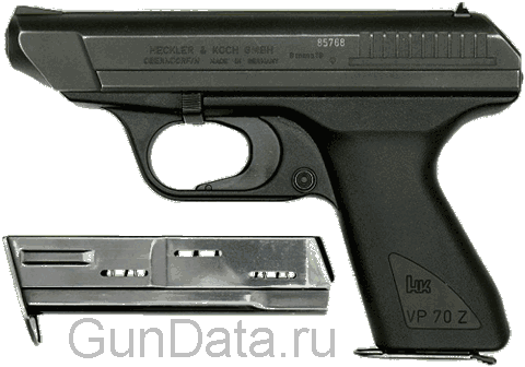 Пистолет Heckler&Koch VP70Z - гражданская версия пистолета с магазином на 8 патронов
