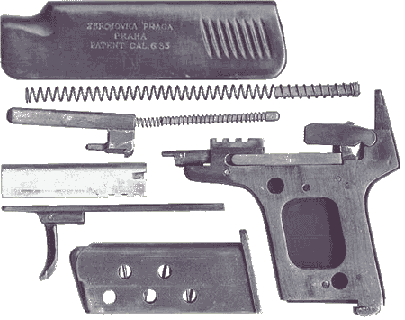 Неполная разборка пистолета Прага М21 (Praga M21)