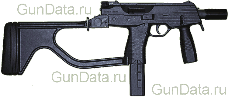 Пистолет - пулемет Штейр ТМП (Steyr TMP) с присоединенным пластиковым прикладом