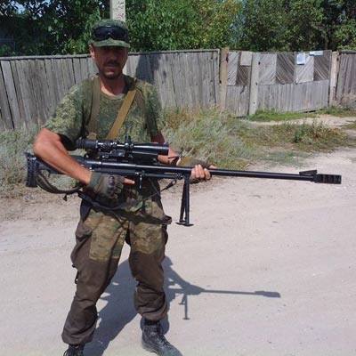 Снайперская винтовка АСВК КОРД на юго-востоке Украины, в Донецкой и Луганской областях, лето 2014 года