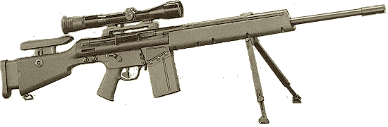 Снайперская винтовка Хеклер Кох МСГ90 (Heckler Koch MSG90, Militärisches Scharfschützen Gewehr 90)