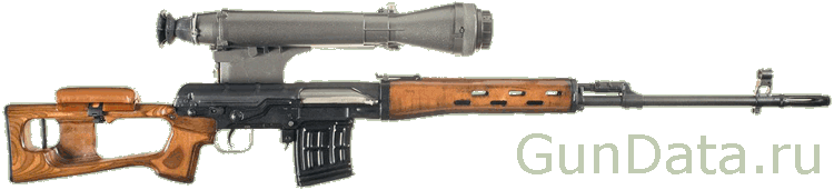 Снайперская винтовка Драгунова (СВД) с ночным прицелом НСПУ